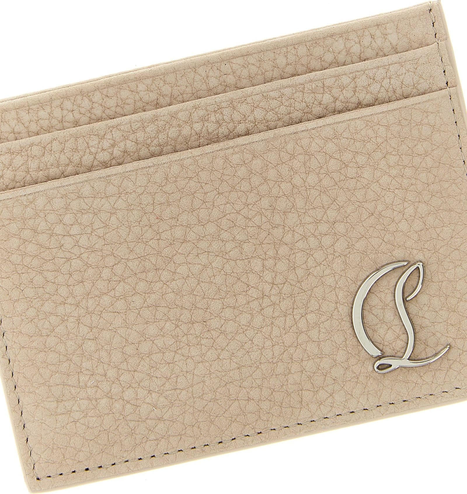 Beige Calfskin Cardholder - 3