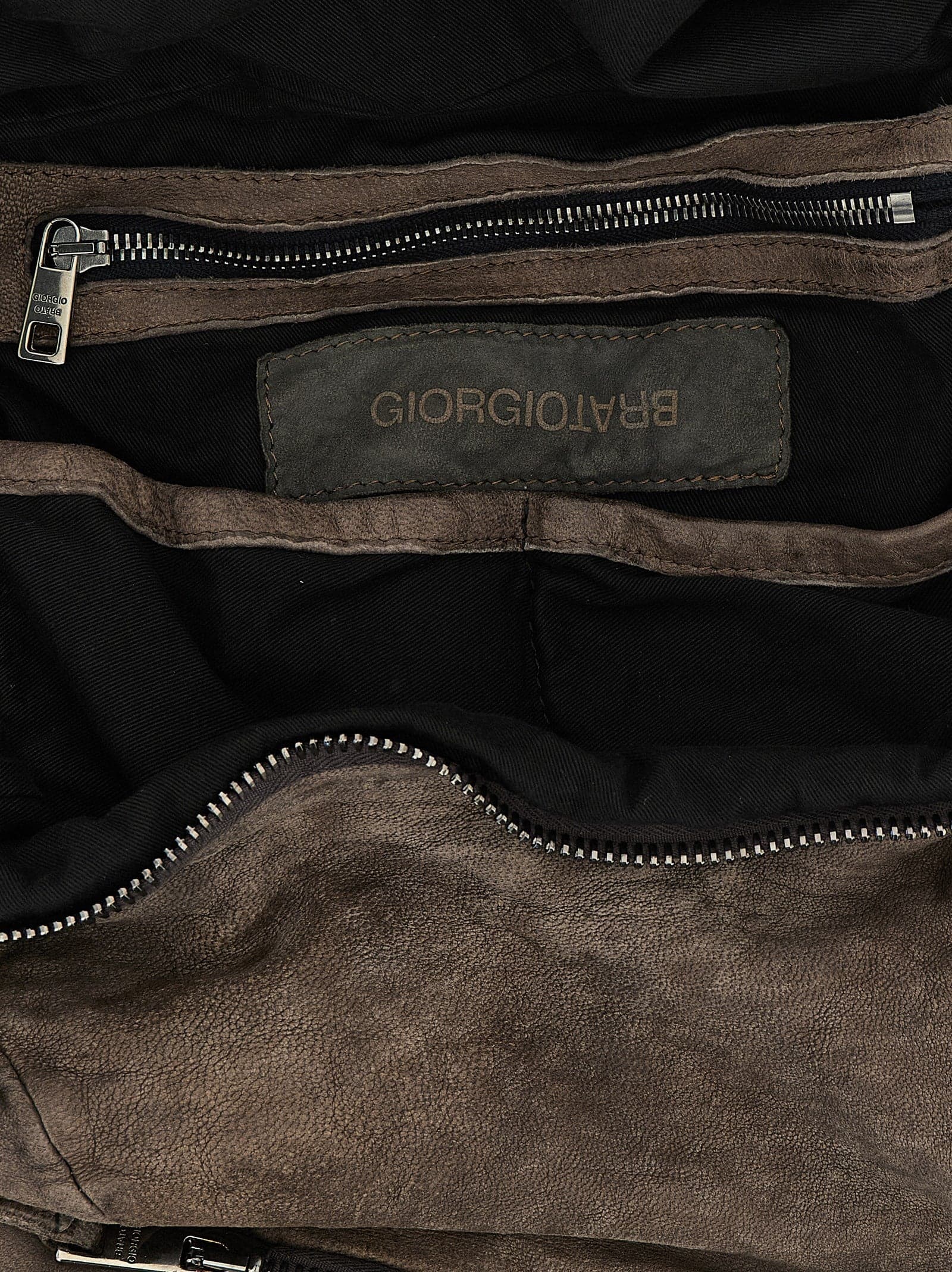 Brown Lamb Leather Backpack - 4