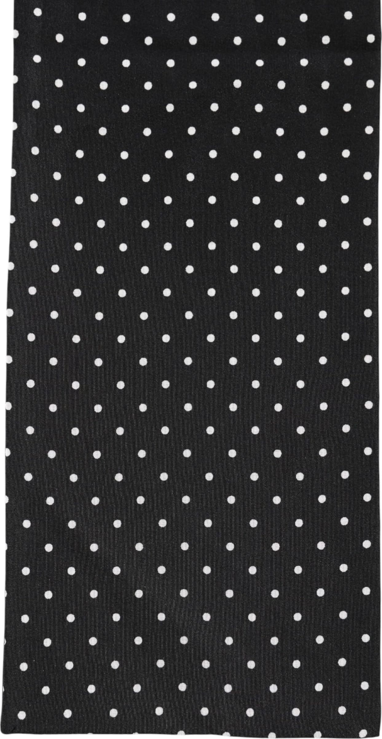 Black Polka Dot Neck Wrap Foulard 133.5cm x 12.5cm Scarf - 2