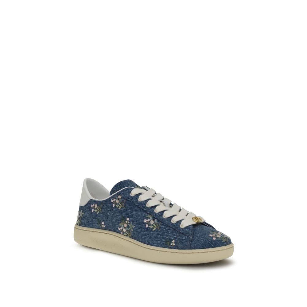Blue Fabric Low Top Sneakers - 2