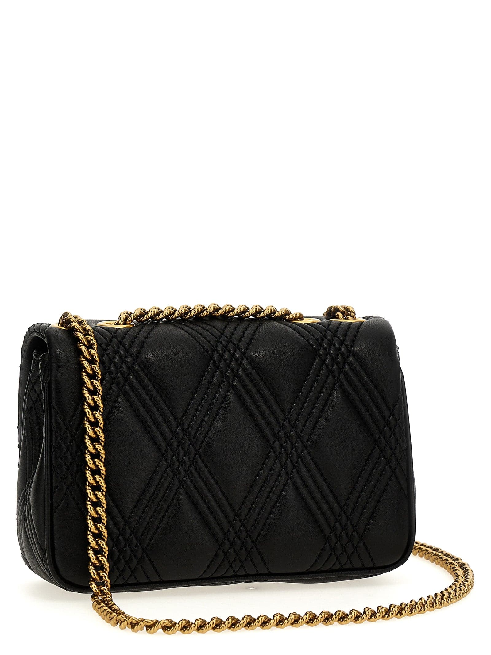 Black Lamb Leather Shoulder Bag - 2