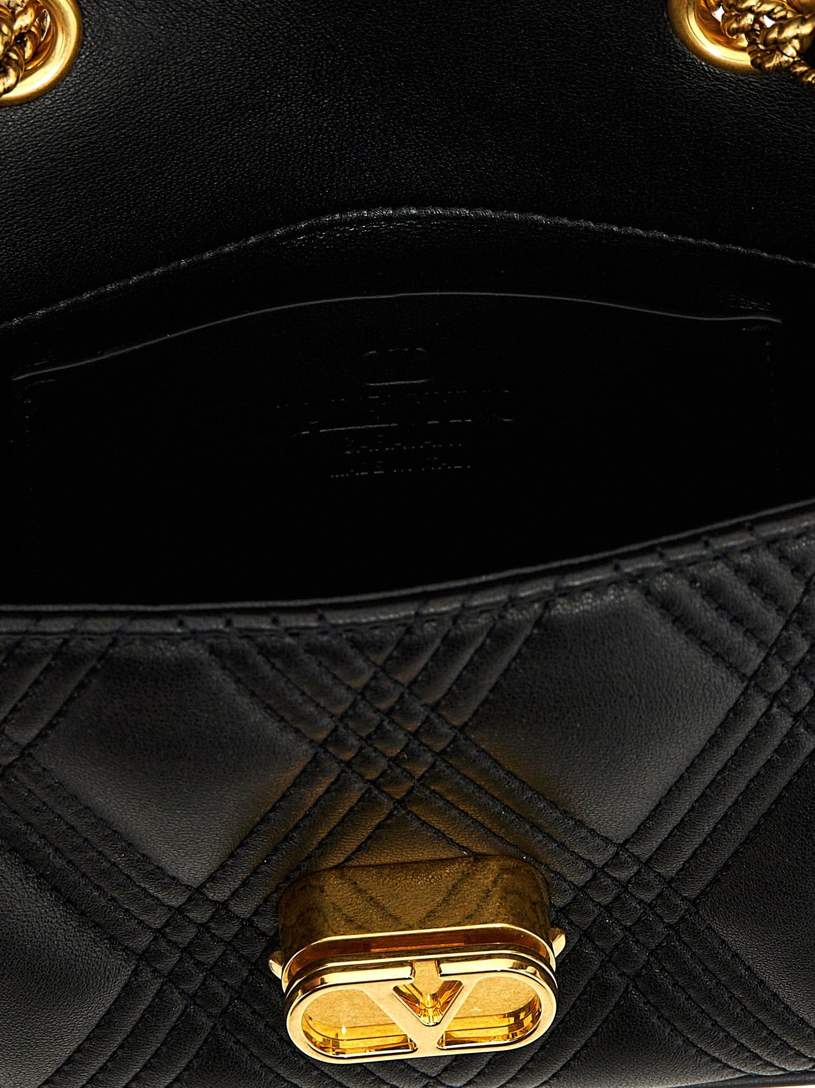 Black Lamb Leather Shoulder Bag - 4