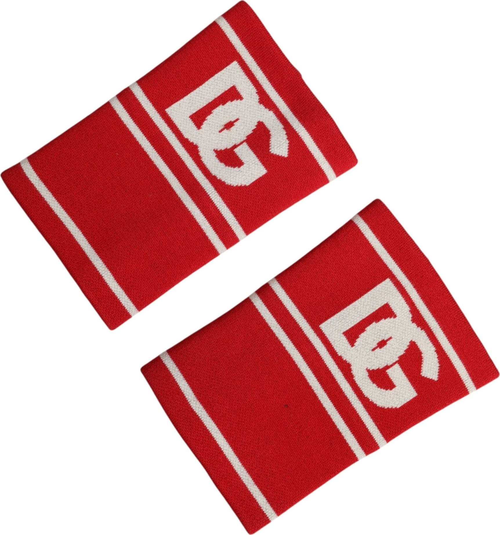 Red White DG Logo Cotton 1 Pair One SIze Wristband - 2