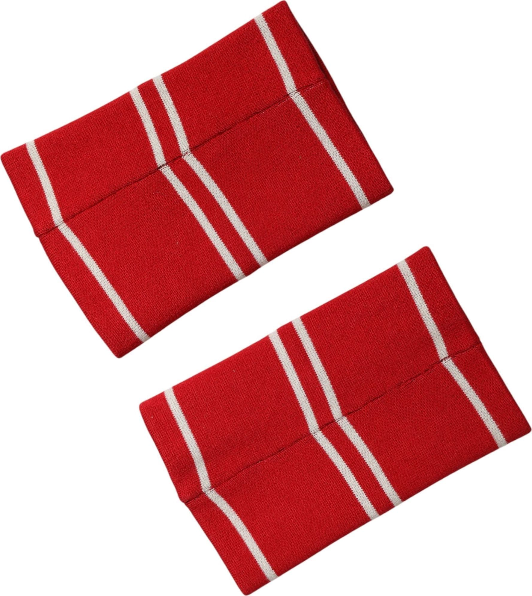 Red White DG Logo Cotton 1 Pair One SIze Wristband - 3