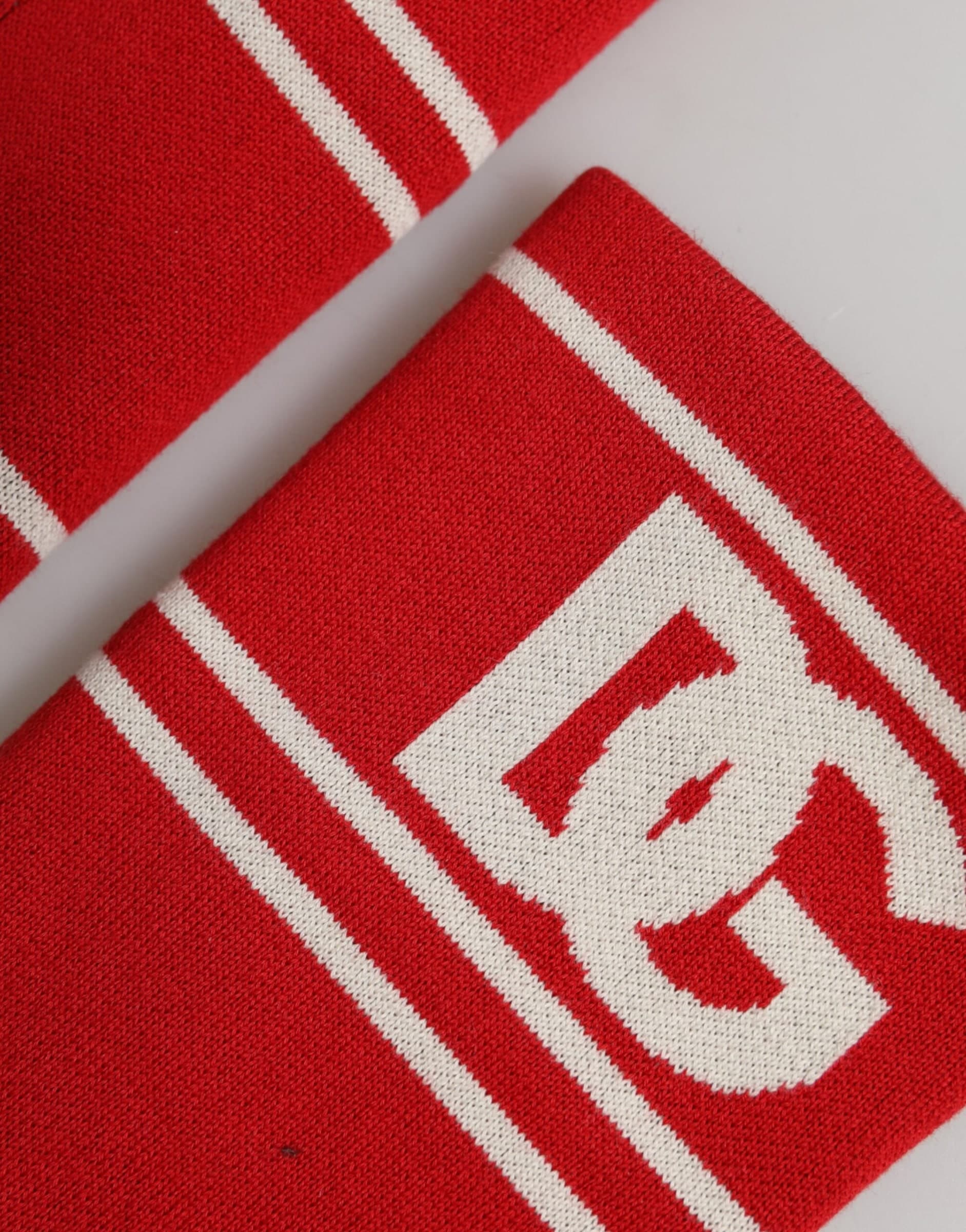 Red White DG Logo Cotton 1 Pair One SIze Wristband - 4