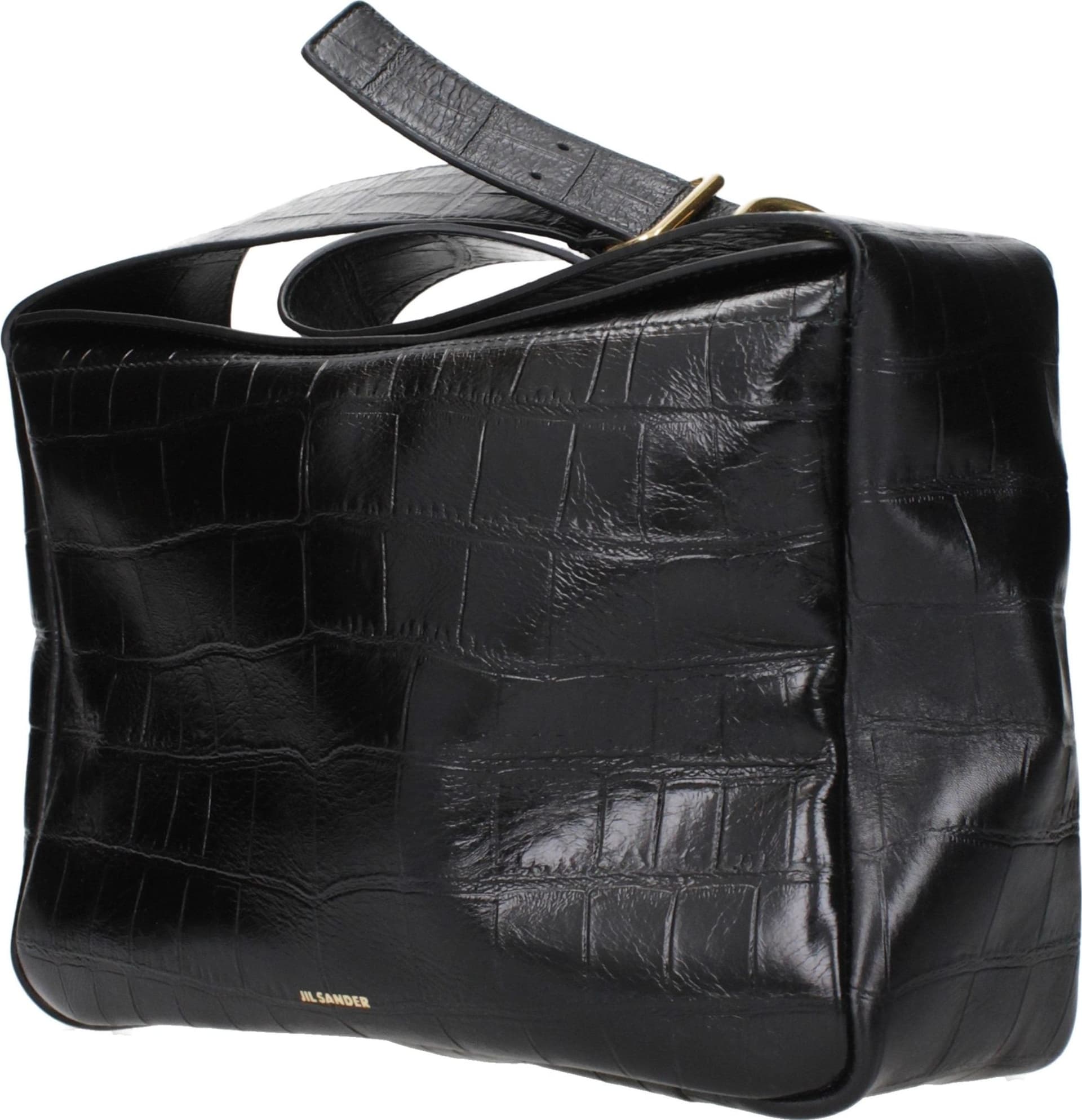 Black Leather Crossbody Bag - 2