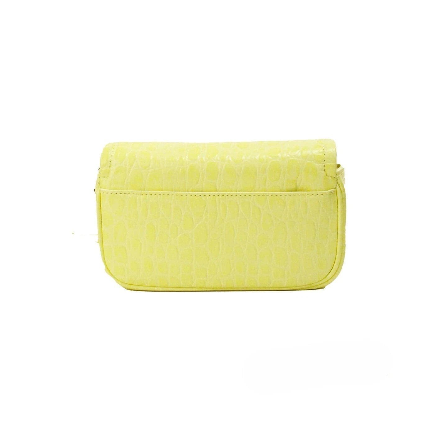 Marc Jacobs The Mini Shoulder Bag Yellow Embossed Leather Crossbody Bag - 3