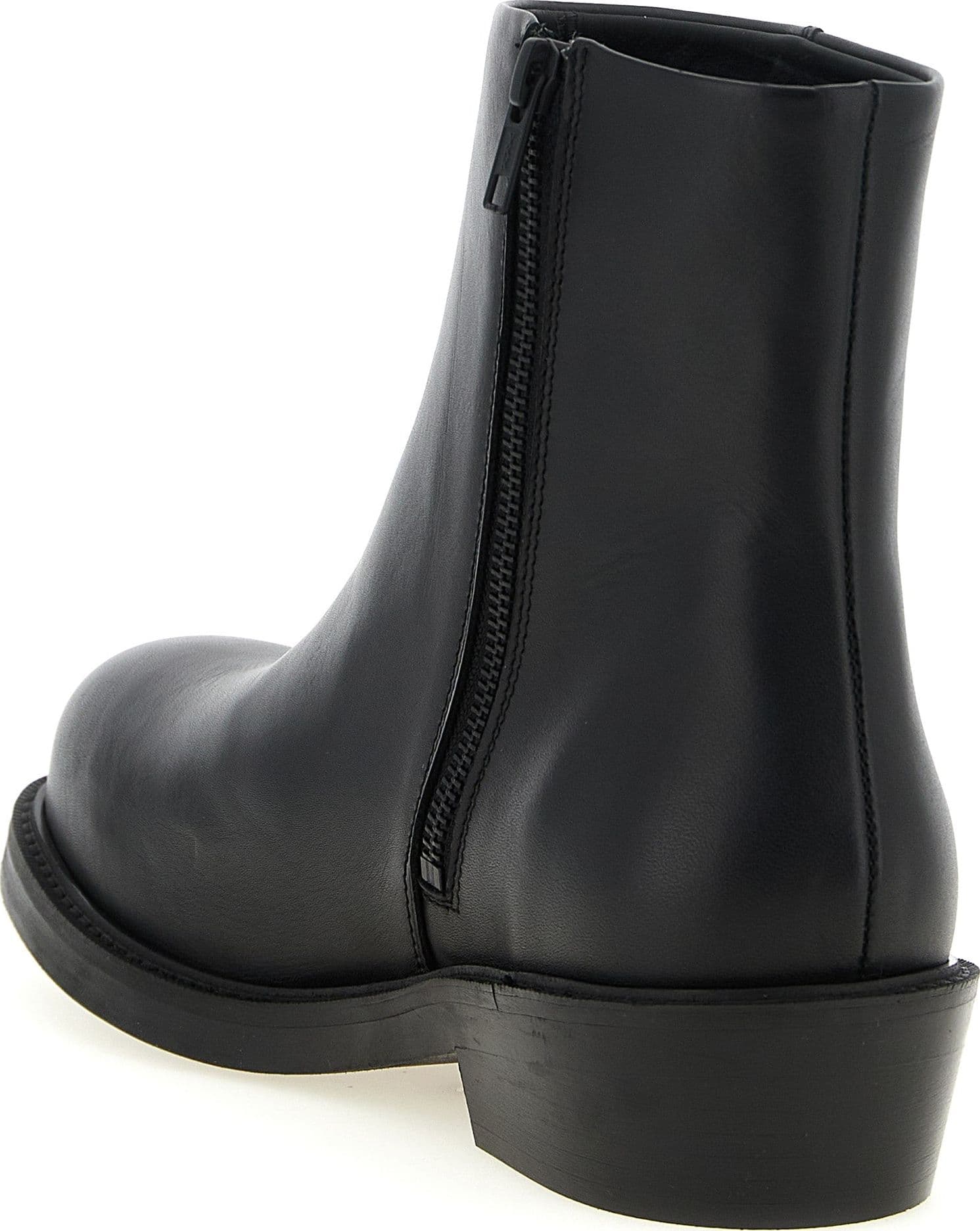 Black Calfskin Ankle Boots - 3