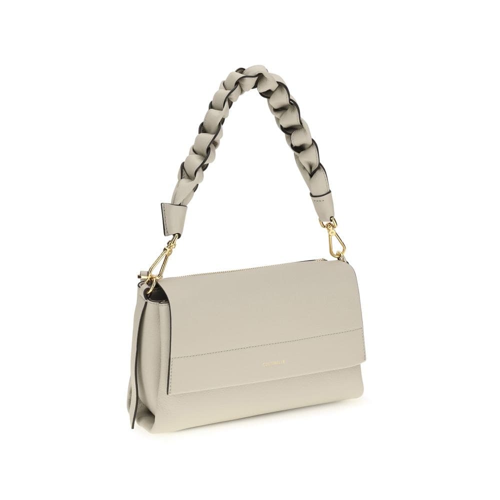 Beige Calf Leather Bos Taurus Shoulder Bag - 2