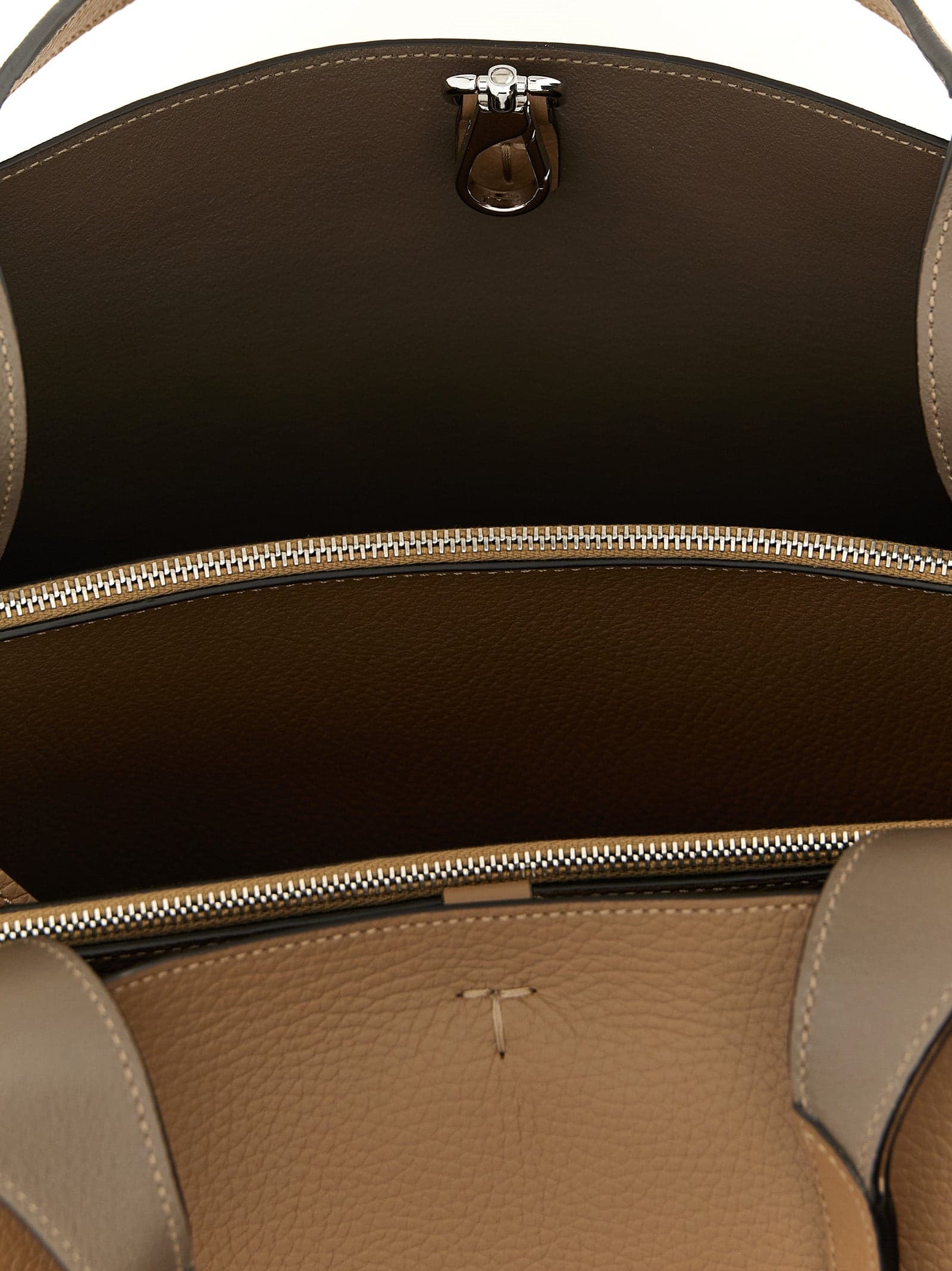 Brown Calfskin Tote Bag - 4