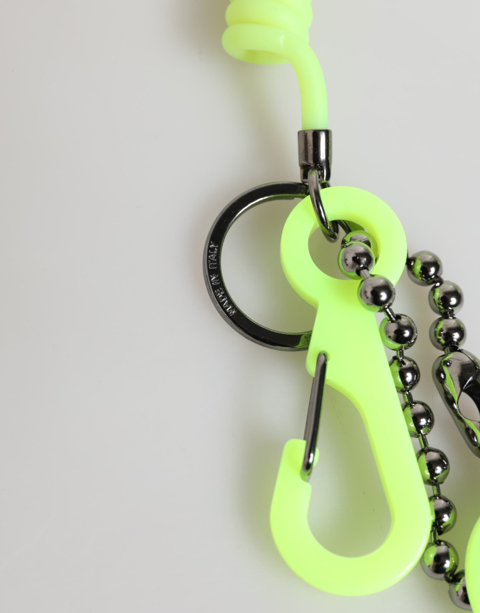 Green Springy Key Holder DG Logo Men's Keychain Keyring - 6