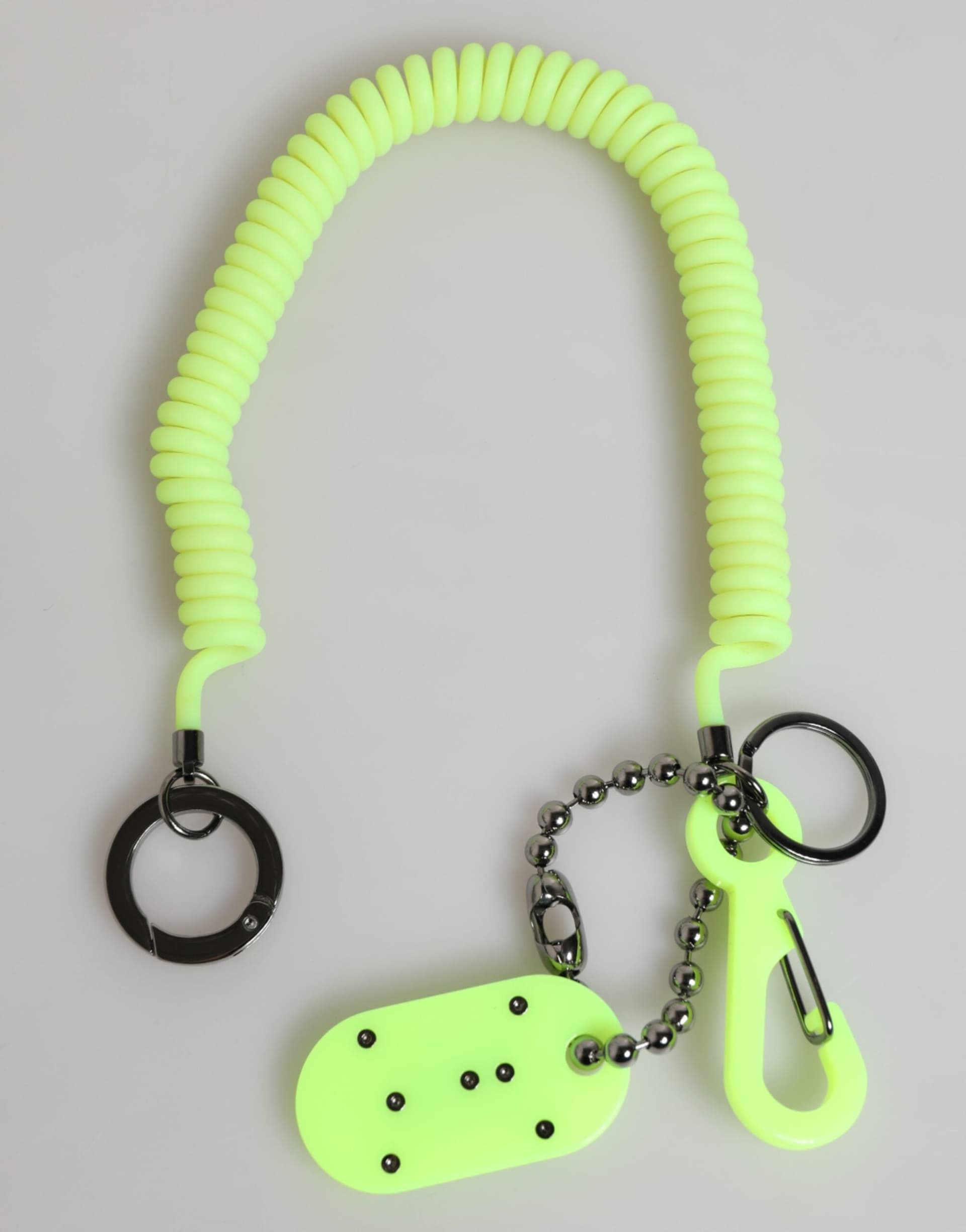 Green Springy Key Holder DG Logo Men's Keychain Keyring - 7