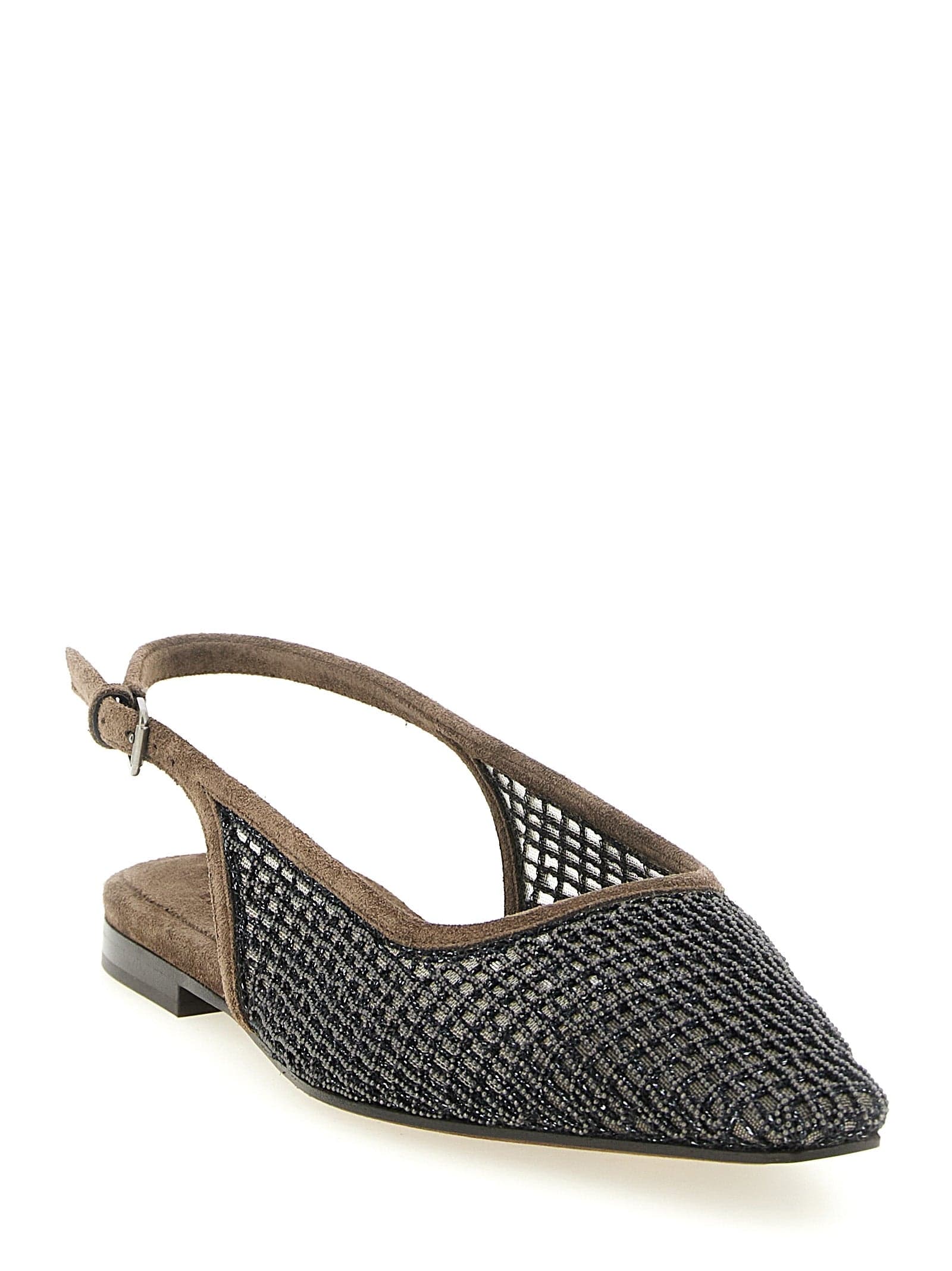 Brown Calfskin Ballet Flats - 2