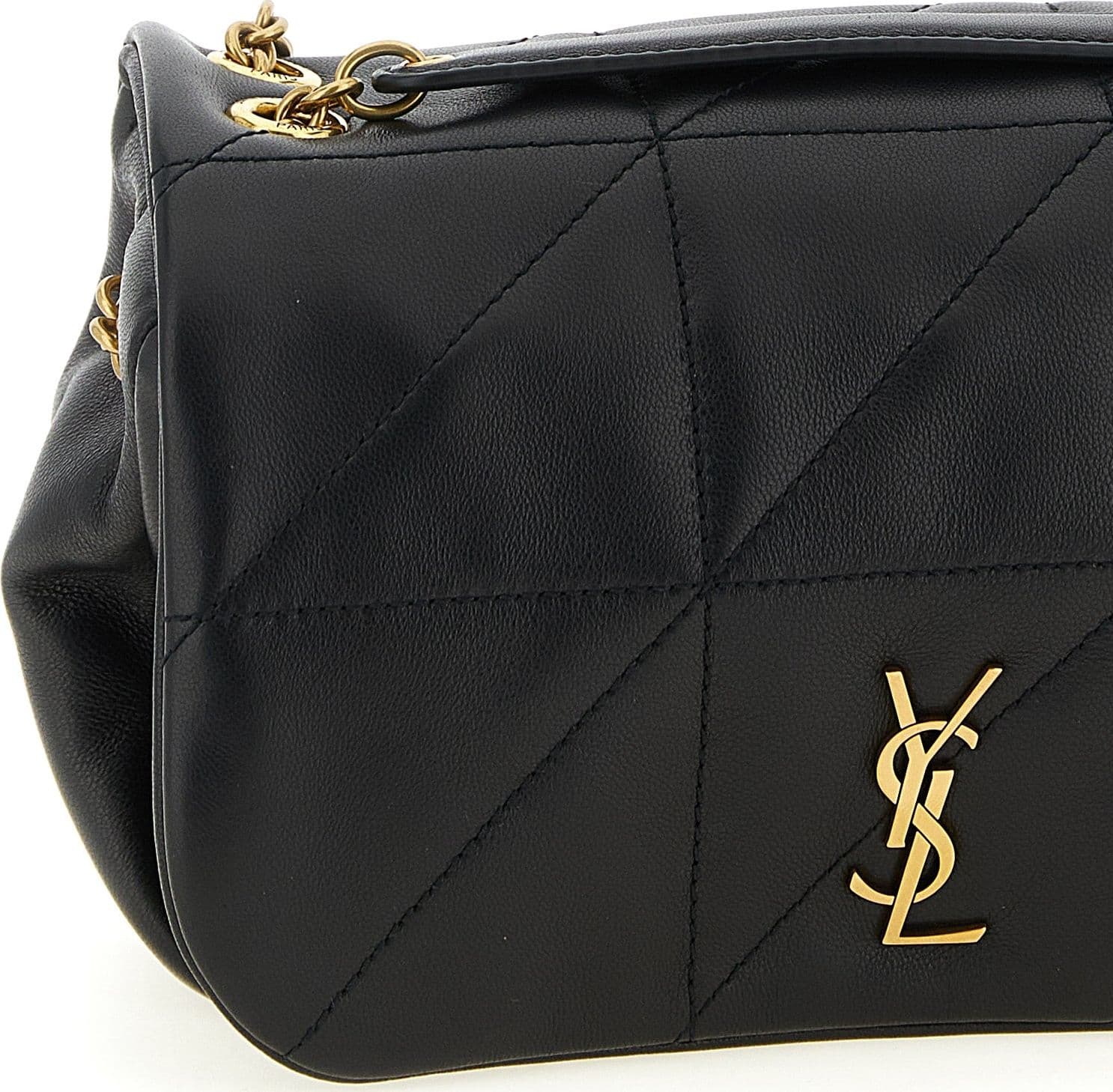 Black Lamb Leather Shoulder Bag - 3