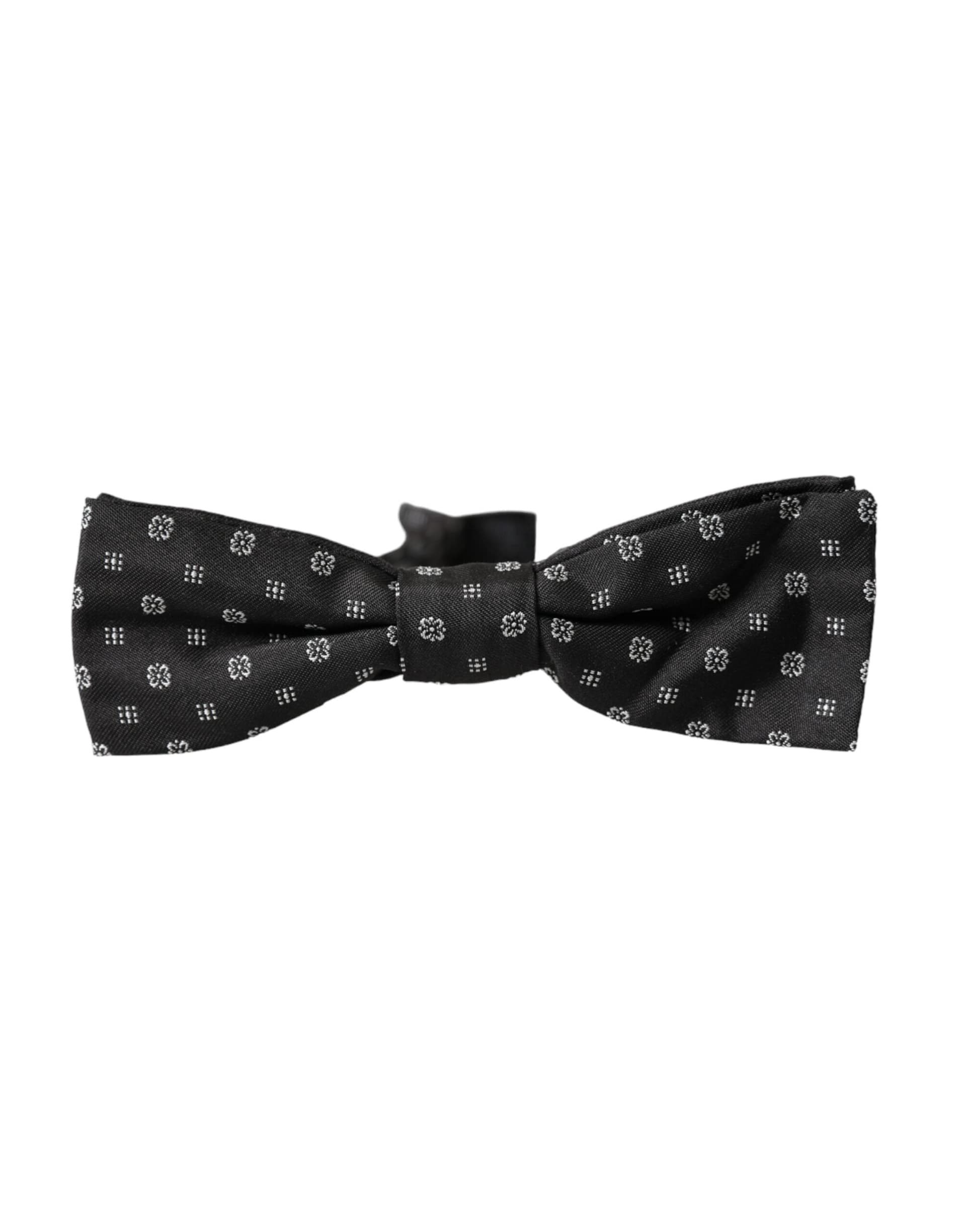 Black Silk Fantasy Adjustable Neck Men Papillon Bow Tie - 6