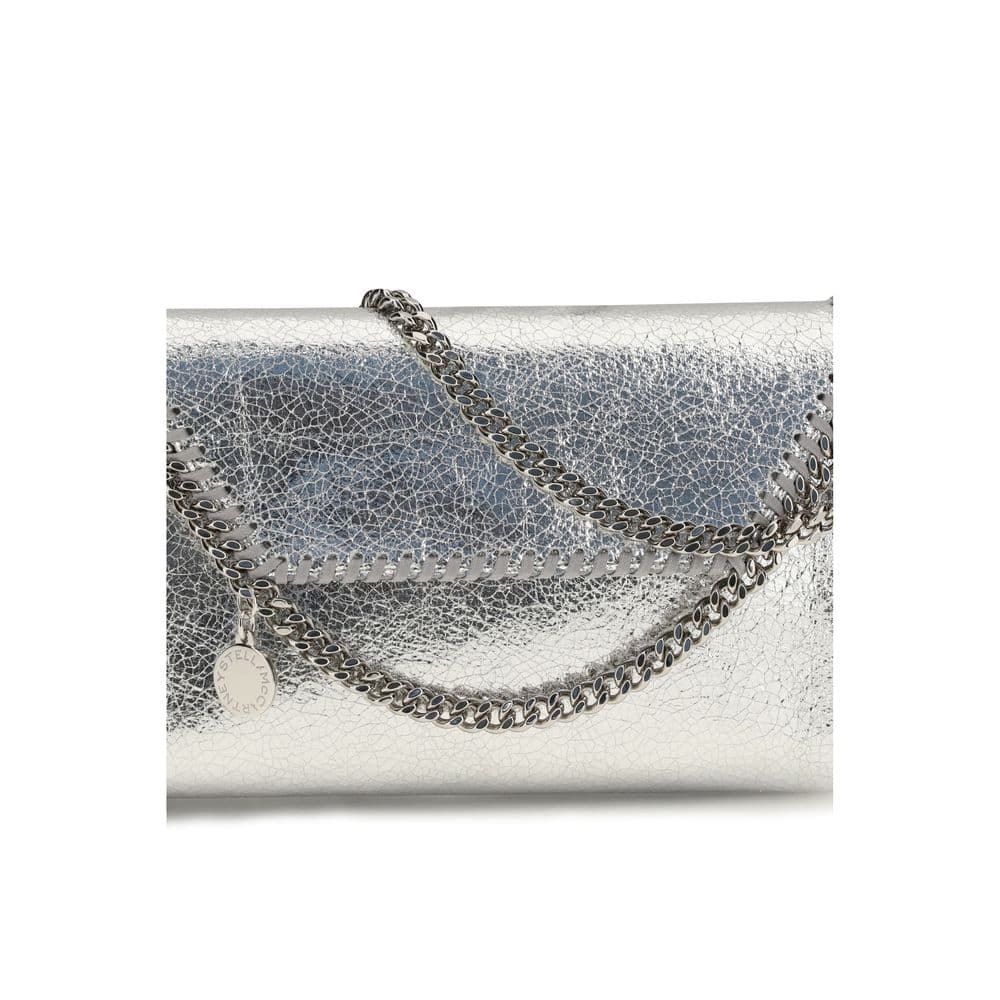 Silver Polyester Shoulder Bag - 4
