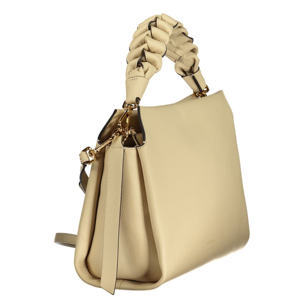 Beige Leather Women Handbag - 3