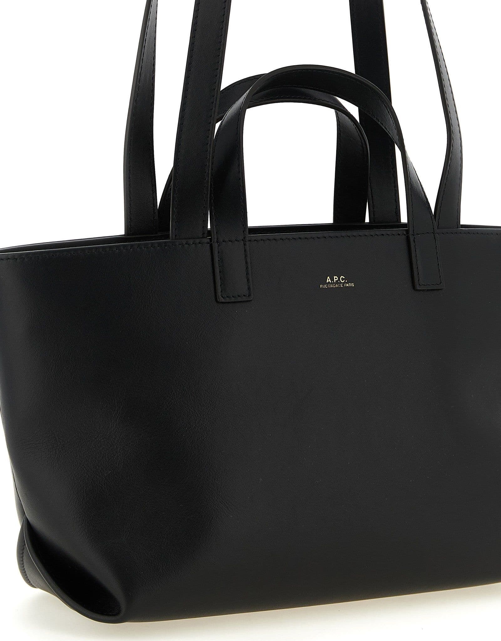 Black Cowhide Tote Bag - 3