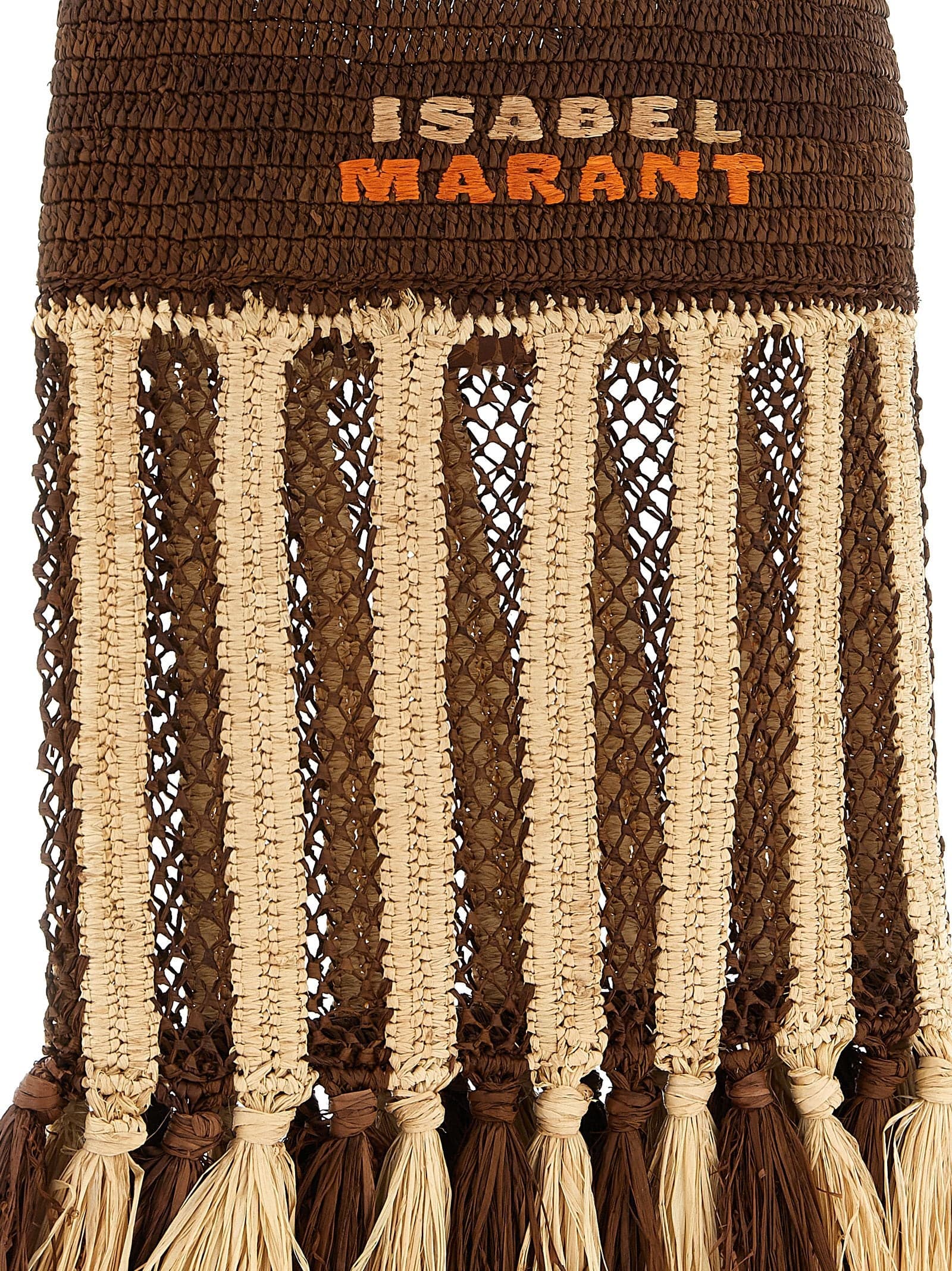Brown Raffia Shoulder Bag - 3