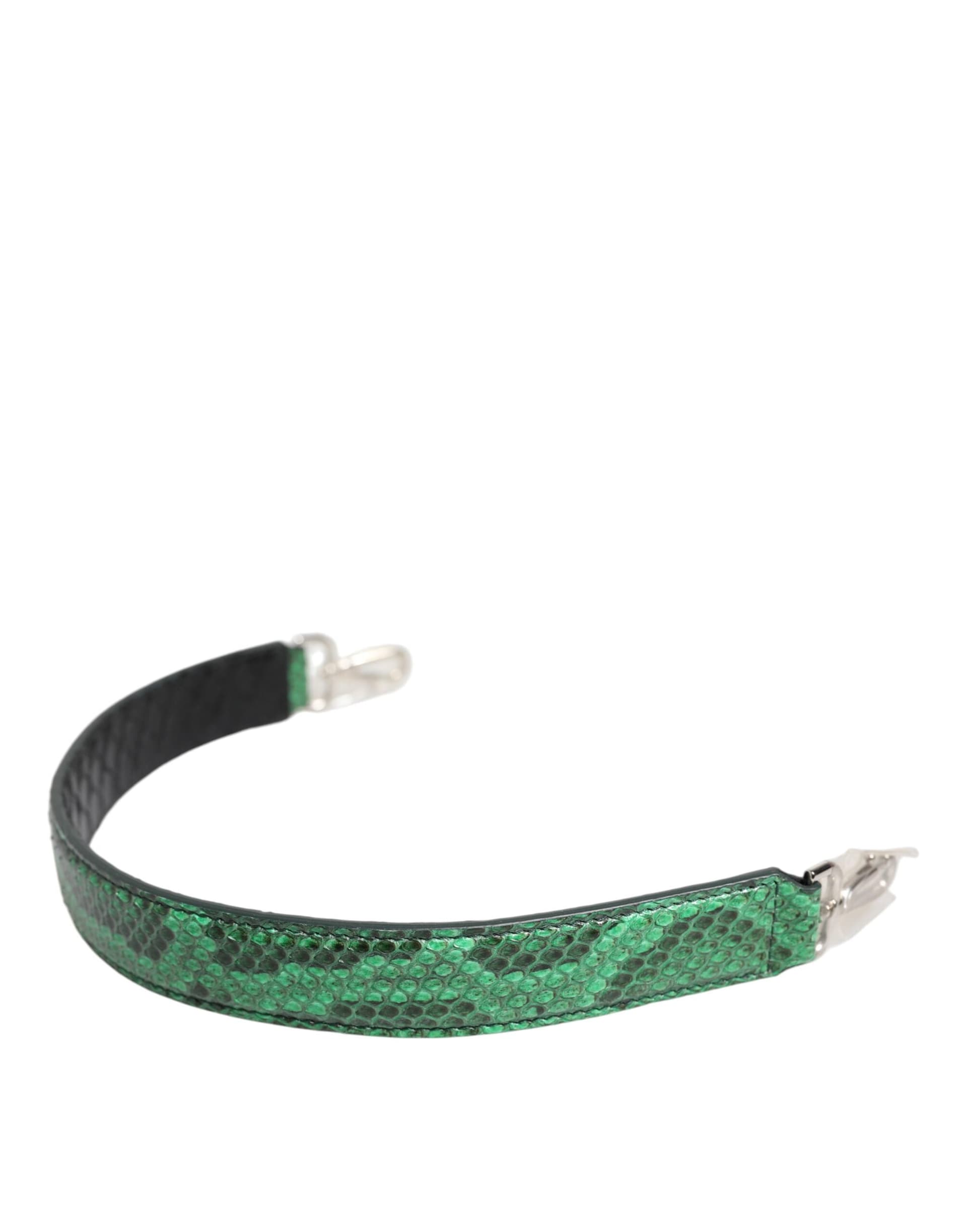 Black Green Exotic Leather Bag Shoulder Strap - 2