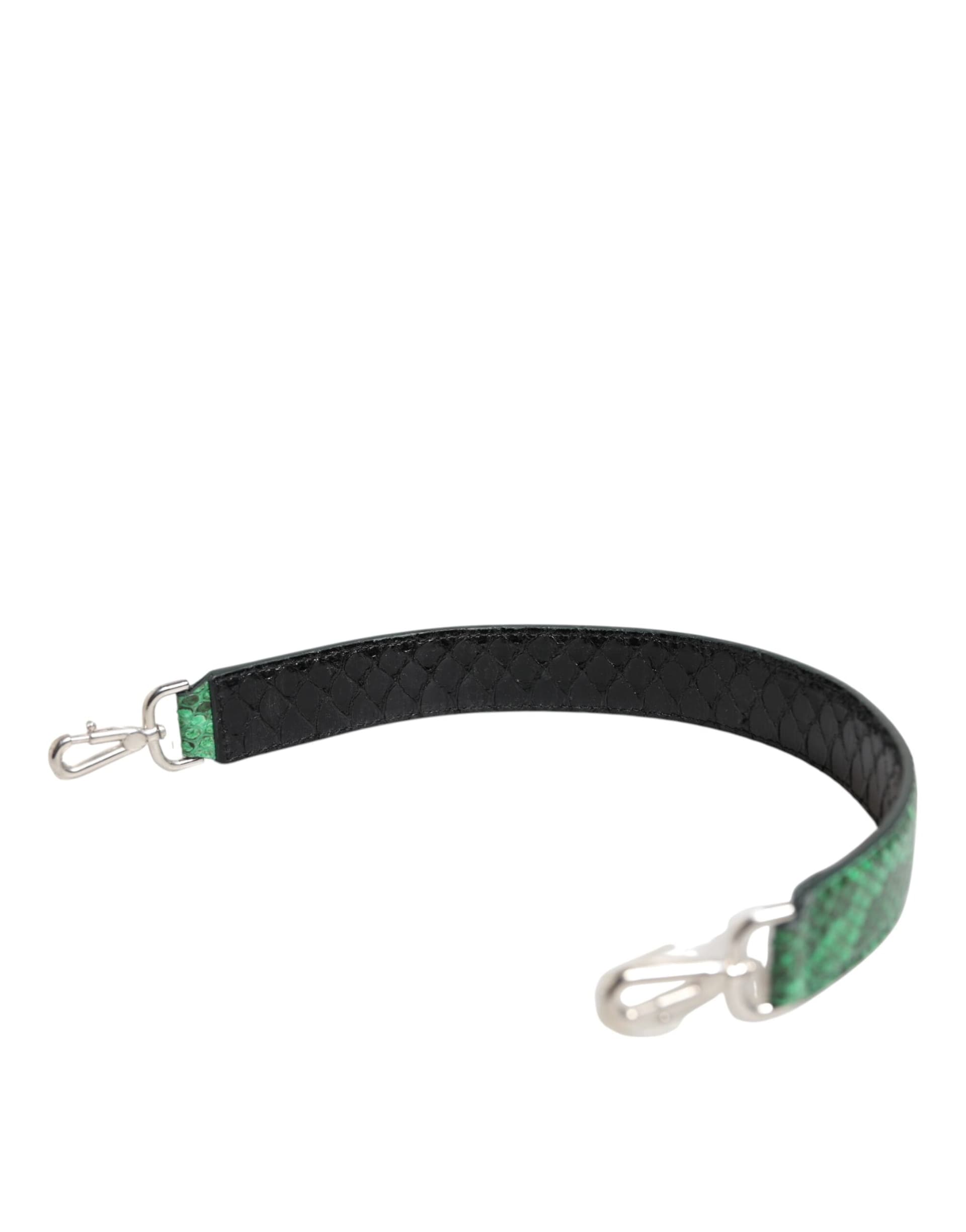 Black Green Exotic Leather Bag Shoulder Strap - 3