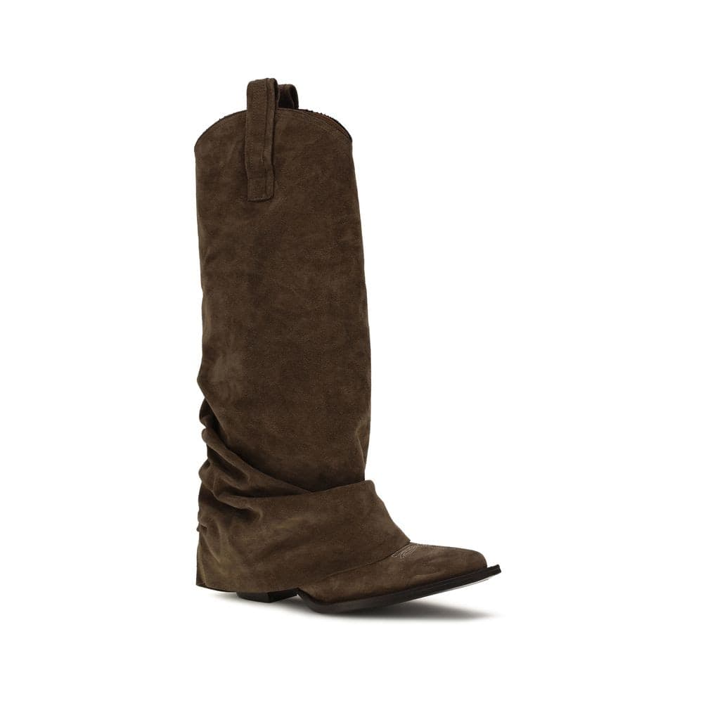 Brown Goatskin Ankle Boots - 2