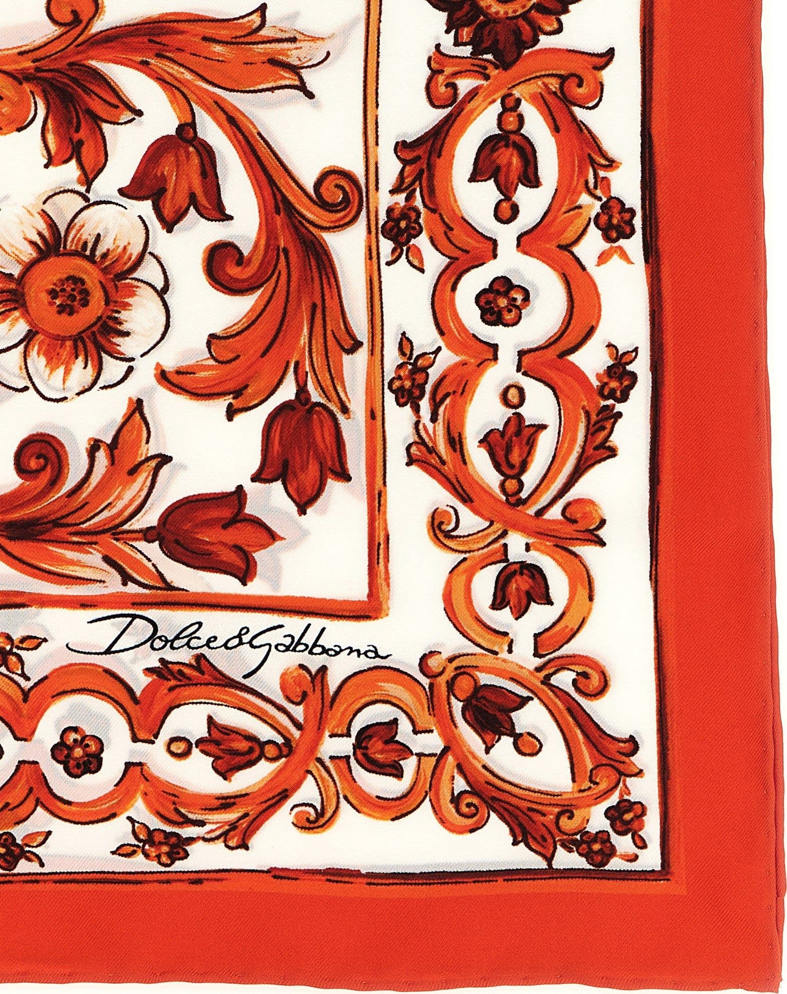 Orange Silk Foulard - 2