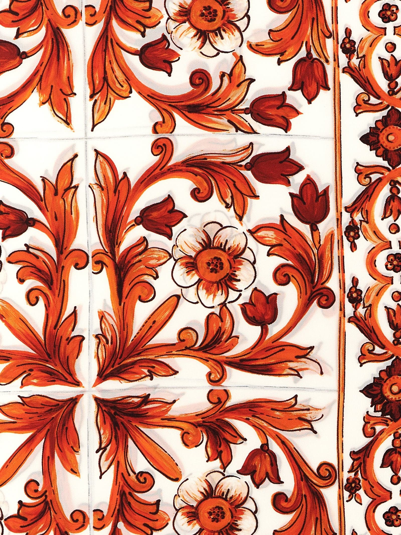 Orange Silk Foulard - 3