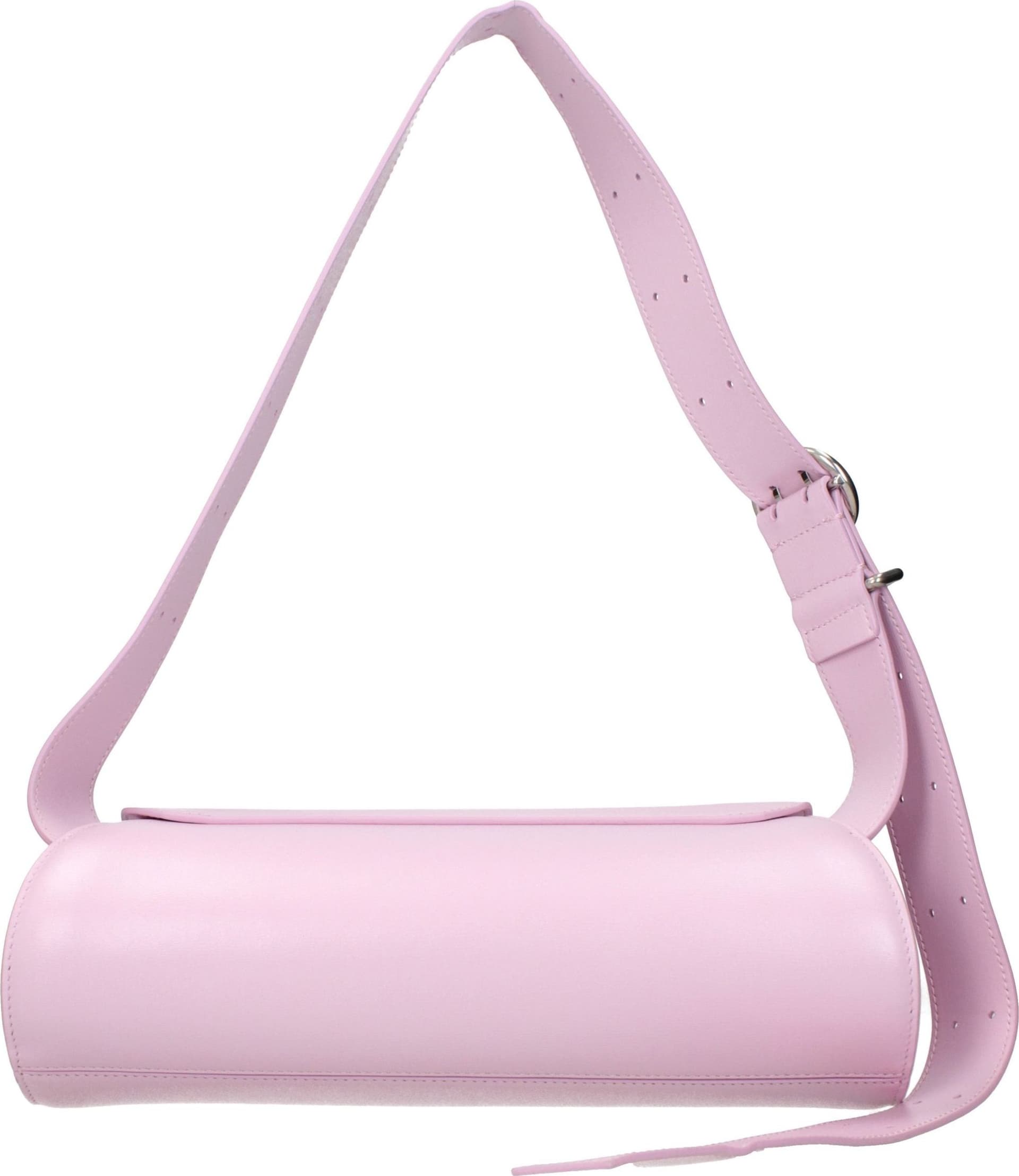 Pink Leather Crossbody Bag - 3