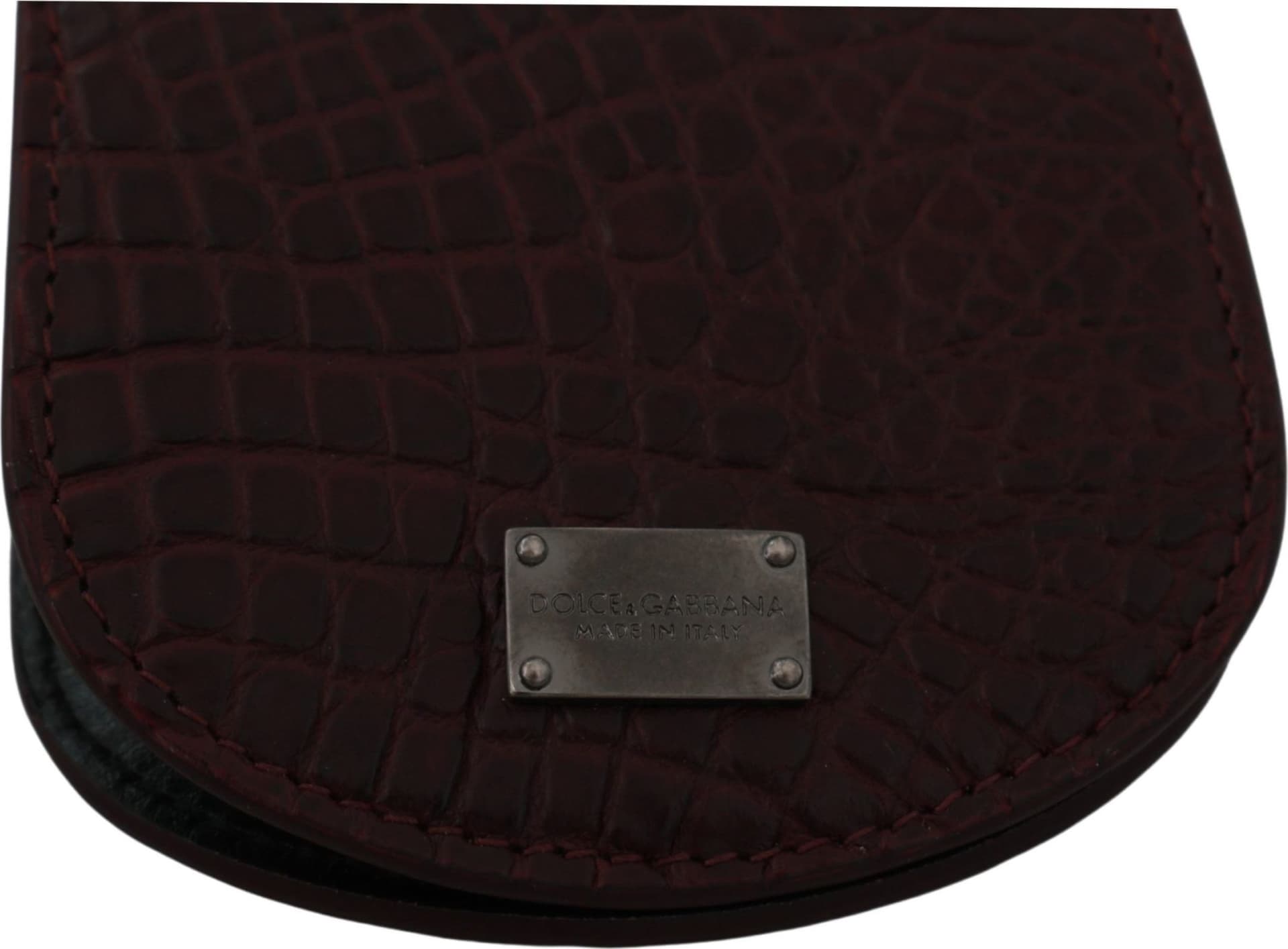 Brown Exotic Skin Pocket Condom Case Holder - 4