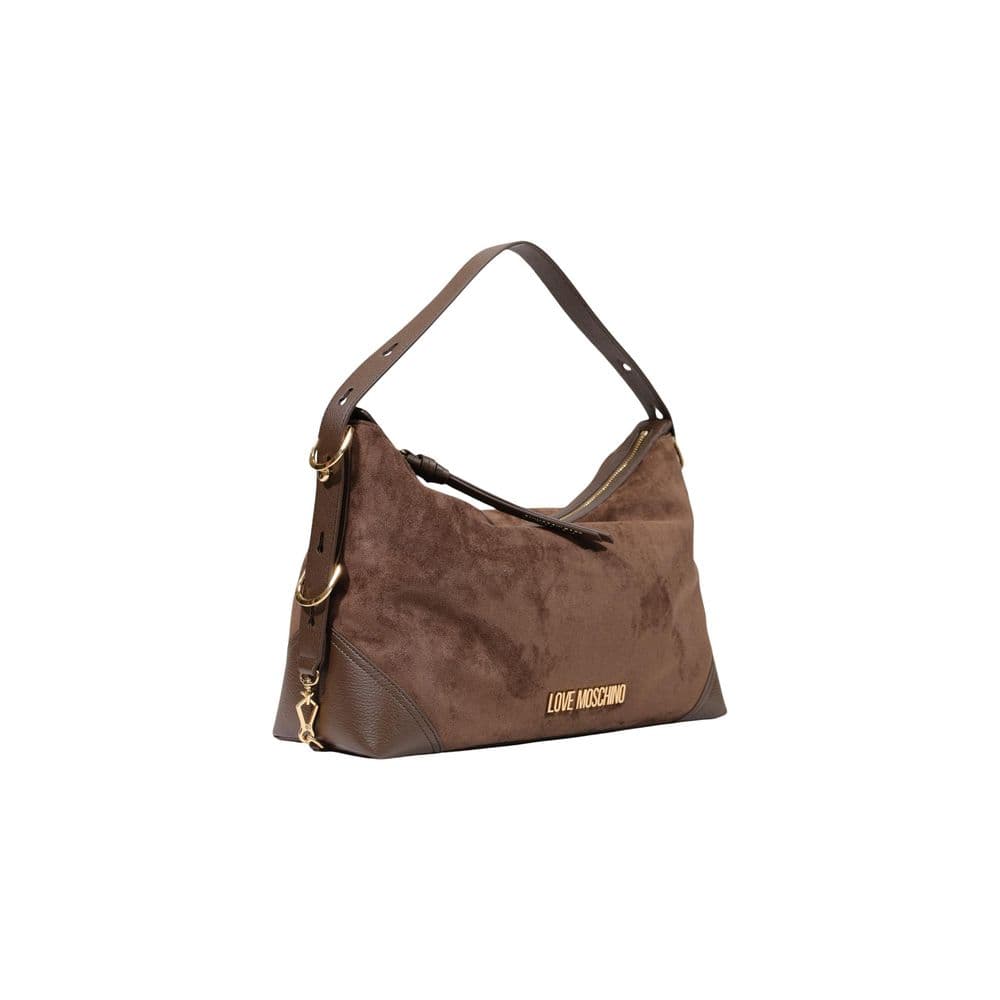 Brown Polyester Handbag - 2