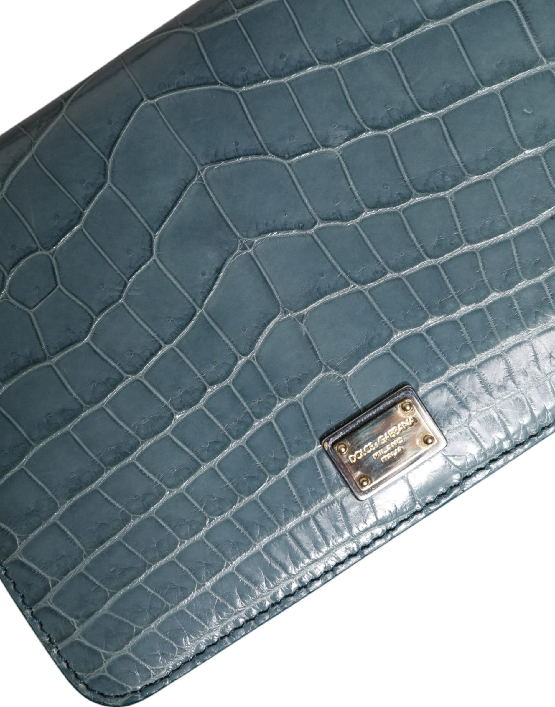 Green Exotic Leather DG Plaque Crossbody Mini Bag - 6