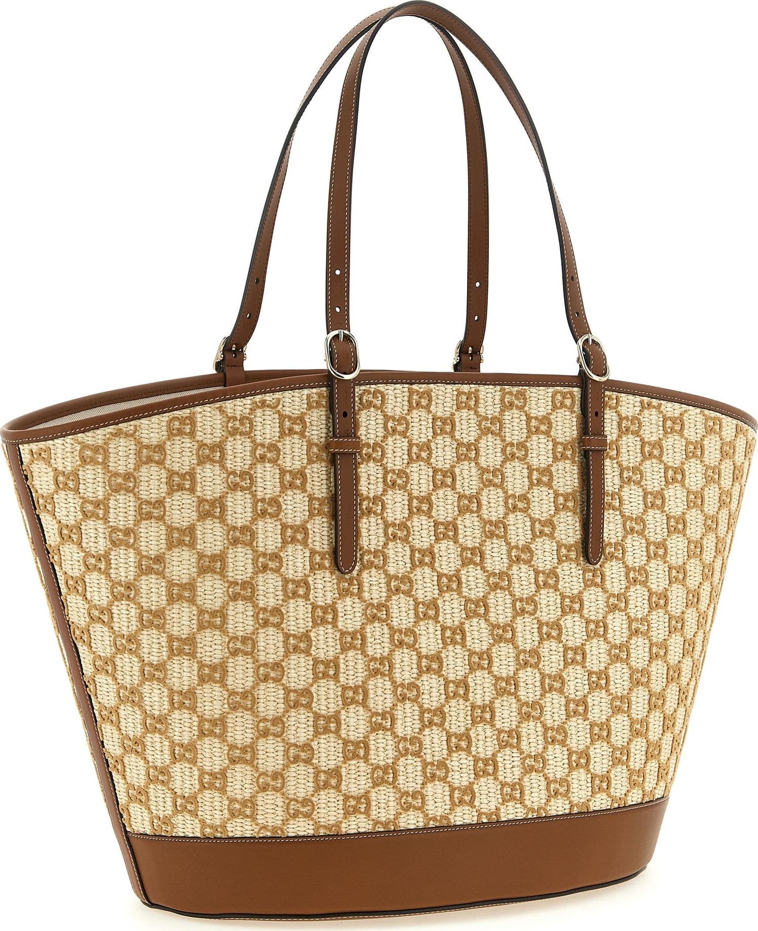 Brown Cotton Handbag - 2