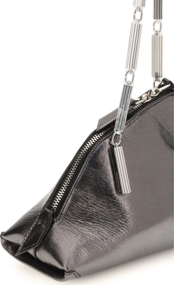 Silver Calf Leather Bos Taurus Handbag - 4