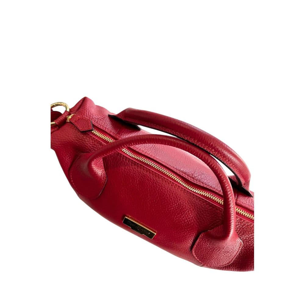 Red Leather Women Handbag - 7