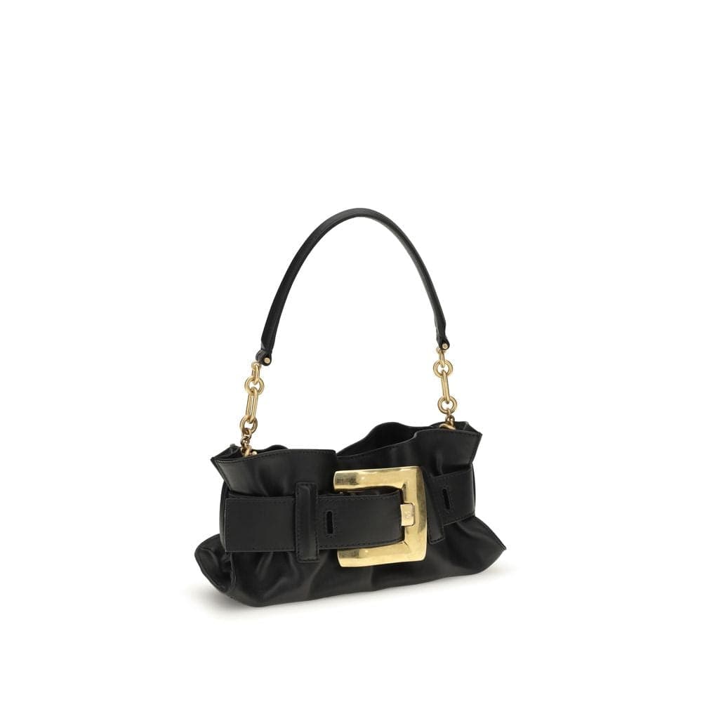 Black Calf Leather Bos Taurus Shoulder Bag - 2