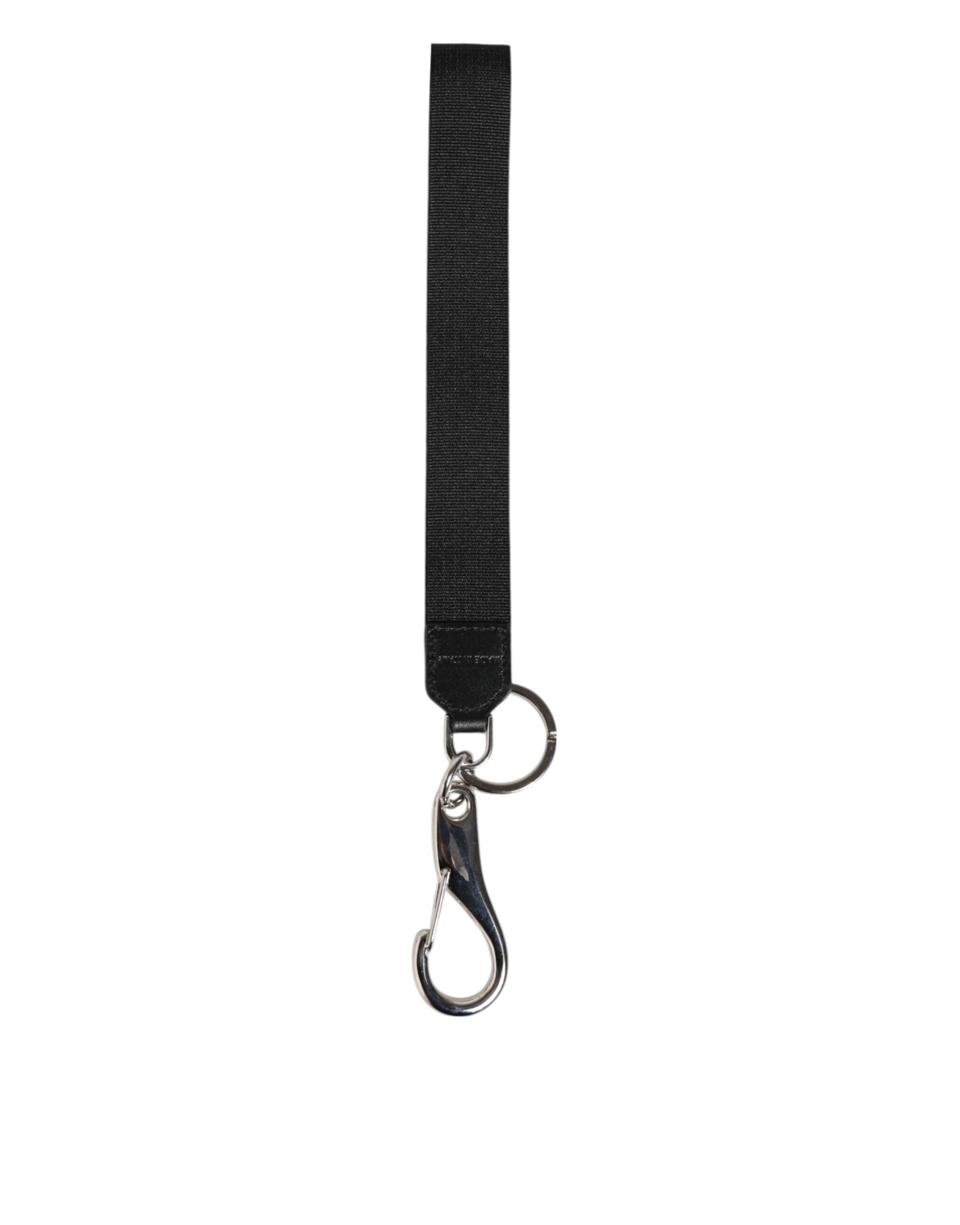 Black Burgundy Nylon DG Logo Crown Holder Keychain Keyring - 6