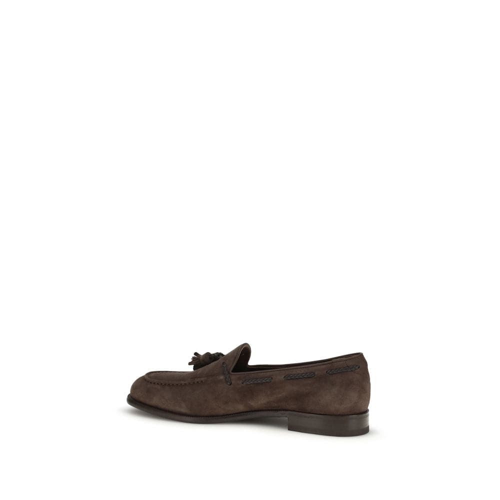 Brown Calf Leather Bos Taurus Slip-On Loafers - 3