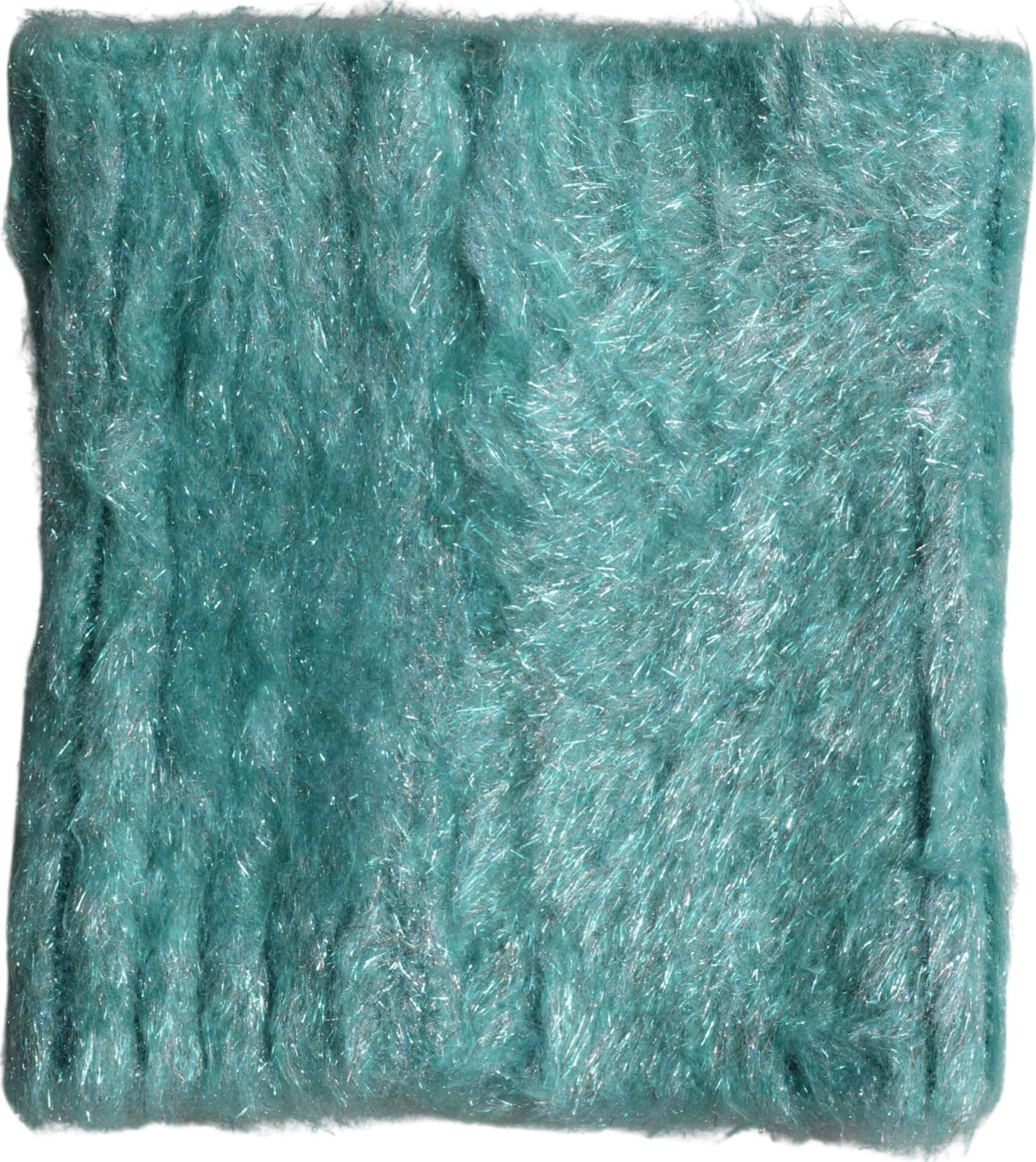 Teal Mohair Wool Knitted Wrap Shawl 62cm x 32.5cm Scarf