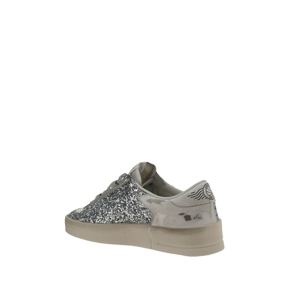 Gray Calf Leather Bos Taurus Low Top Sneakers - 3