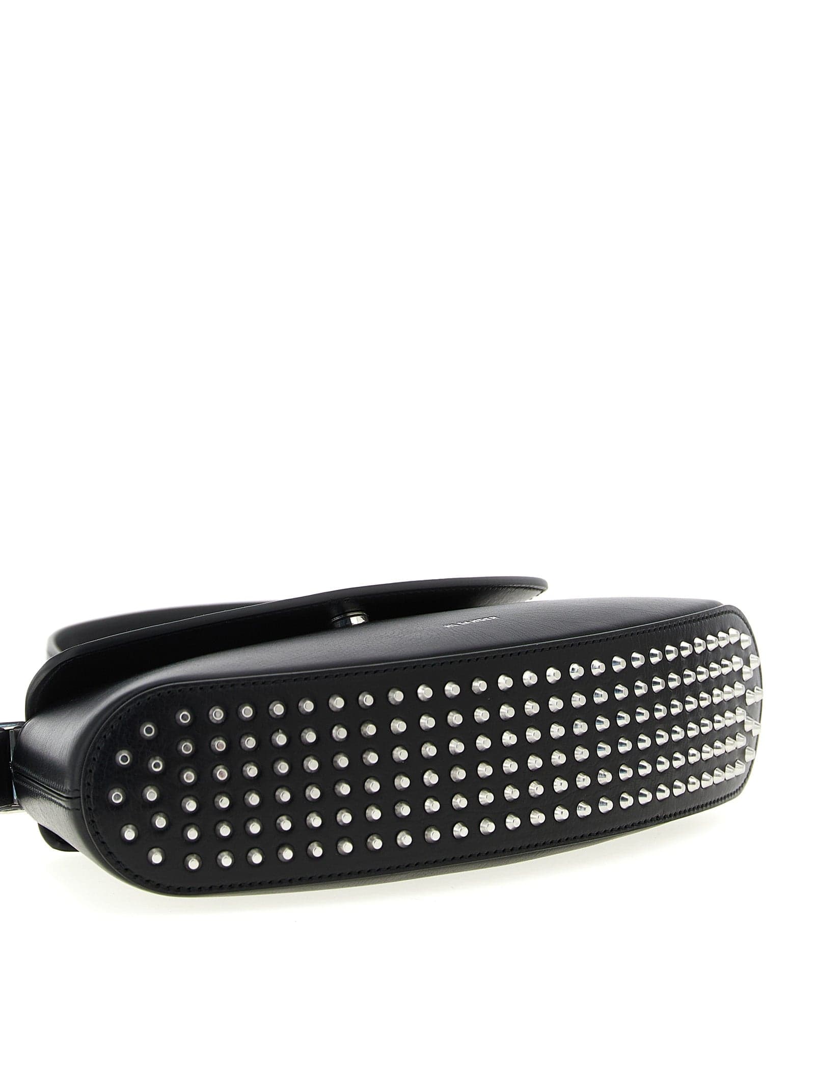 Black Bovine Leather Crossbody Bag - 3