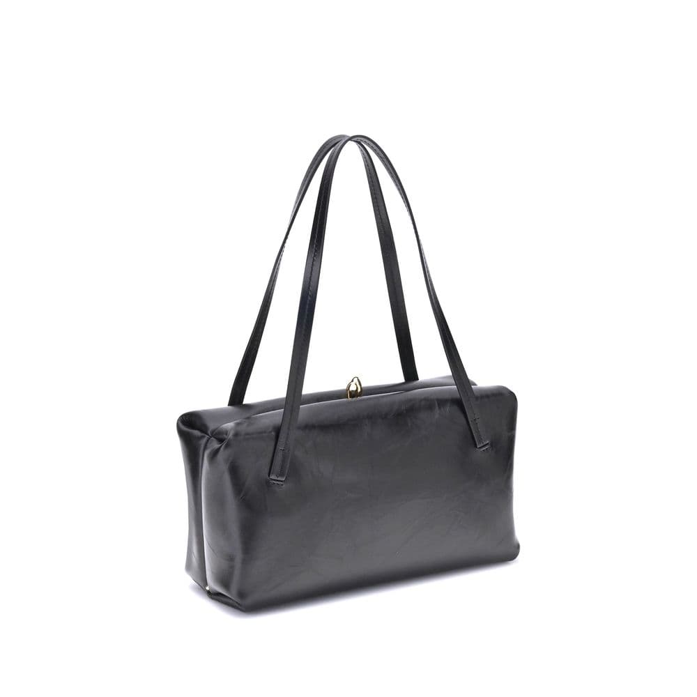 Black Calf Leather Bos Taurus Shoulder Bag - 3