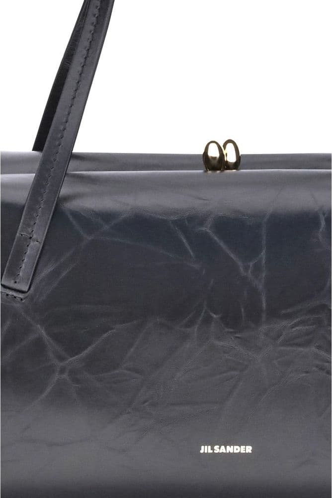Black Calf Leather Bos Taurus Shoulder Bag - 4