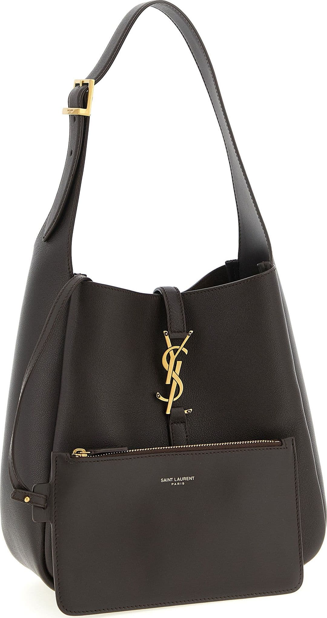 Brown Calfskin Shoulder Bag - 3