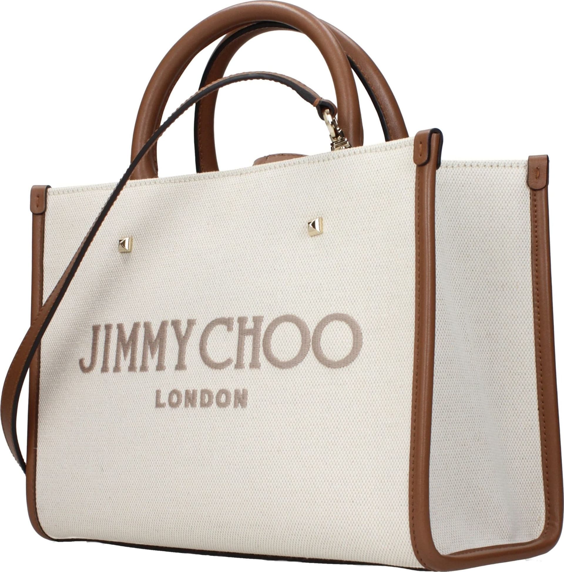 Beige Fabric Handbag - 2