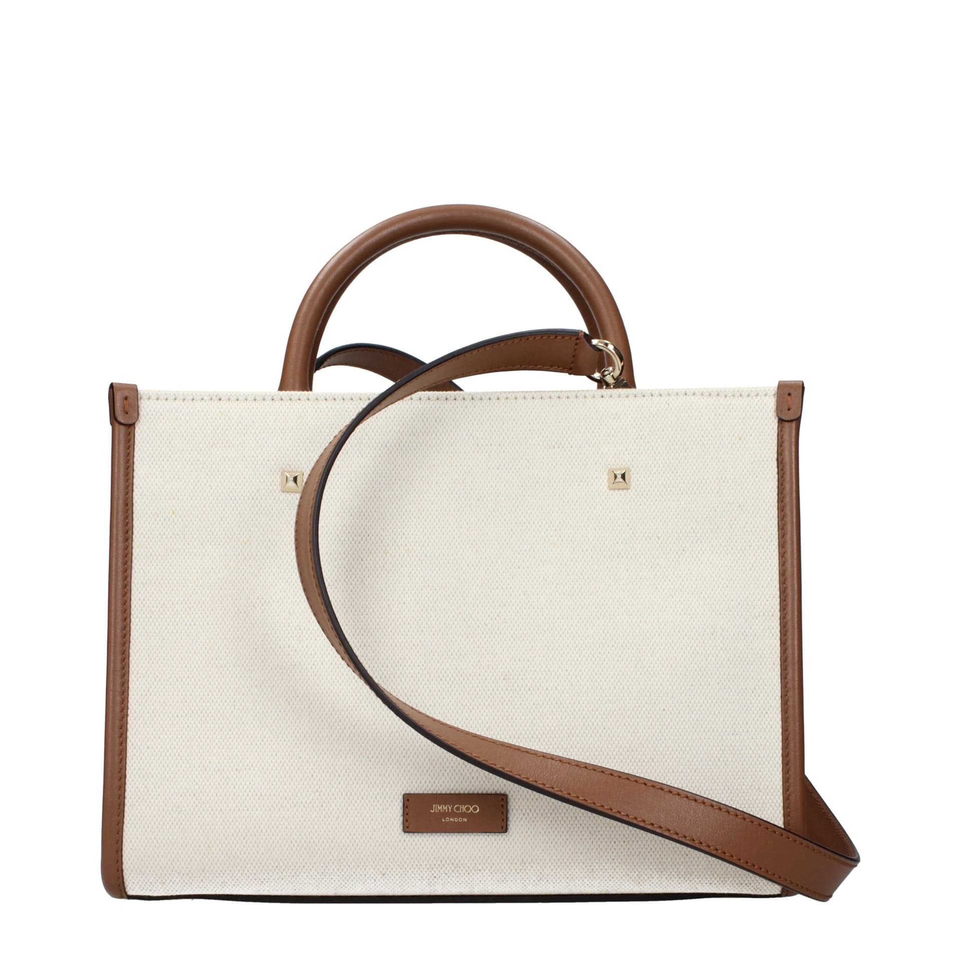 Beige Fabric Handbag - 3