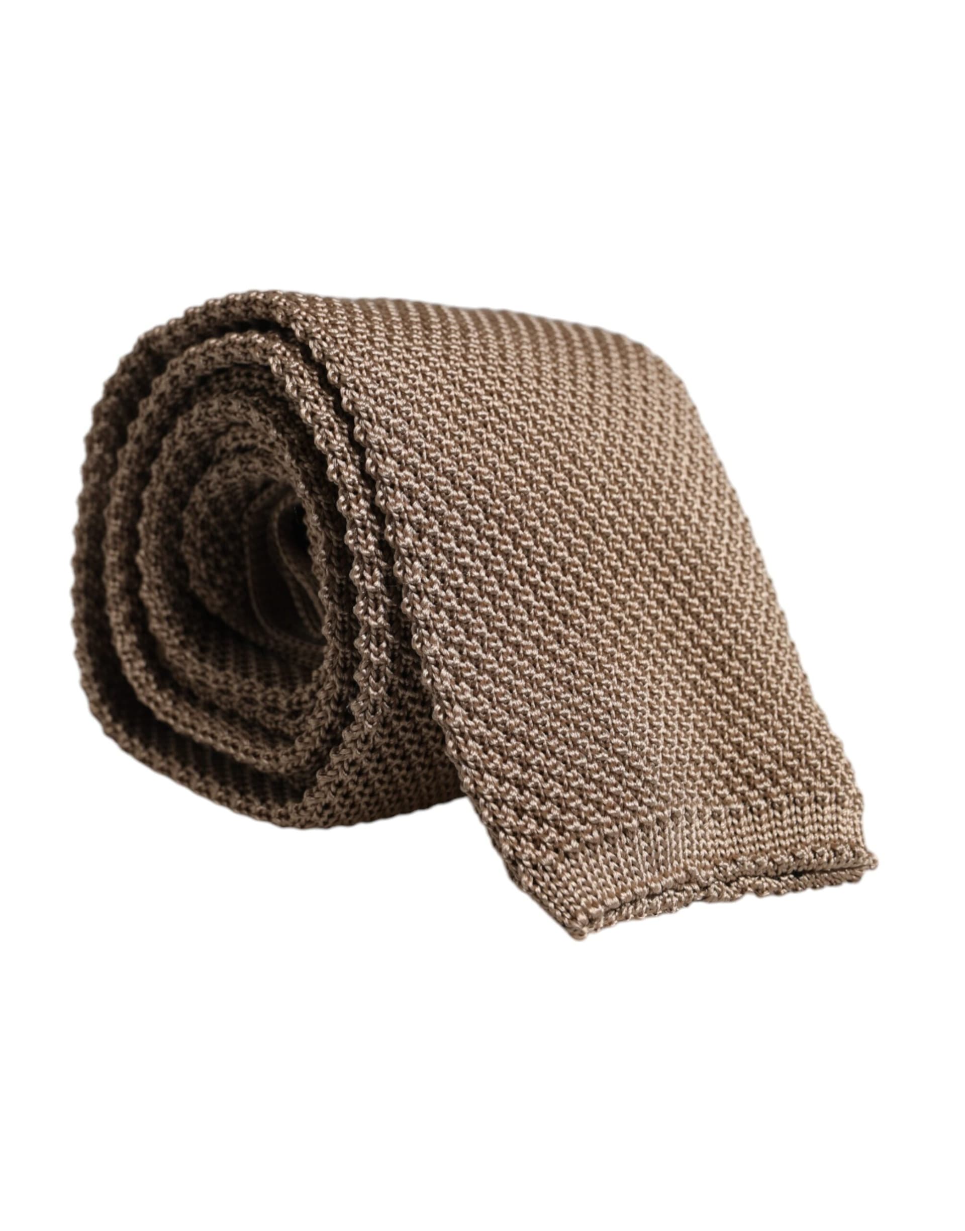 Brown Silk Adjustable Necktie Tie - 2