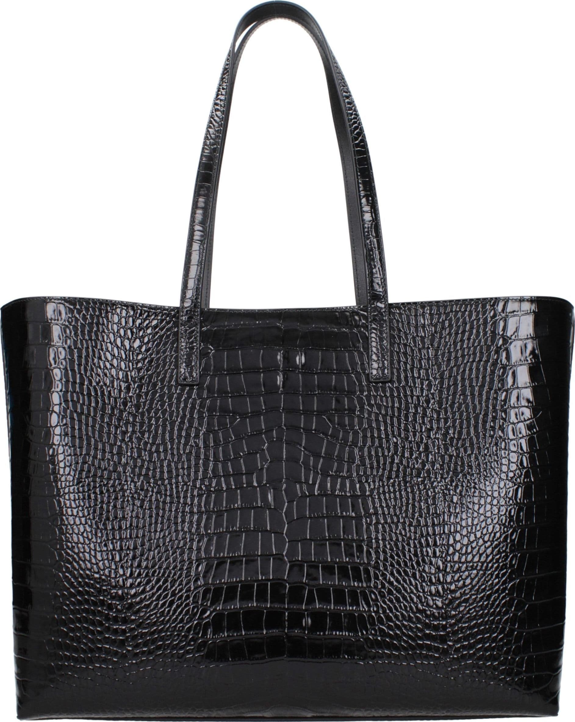 Black Leather Shoulder Bag - 3