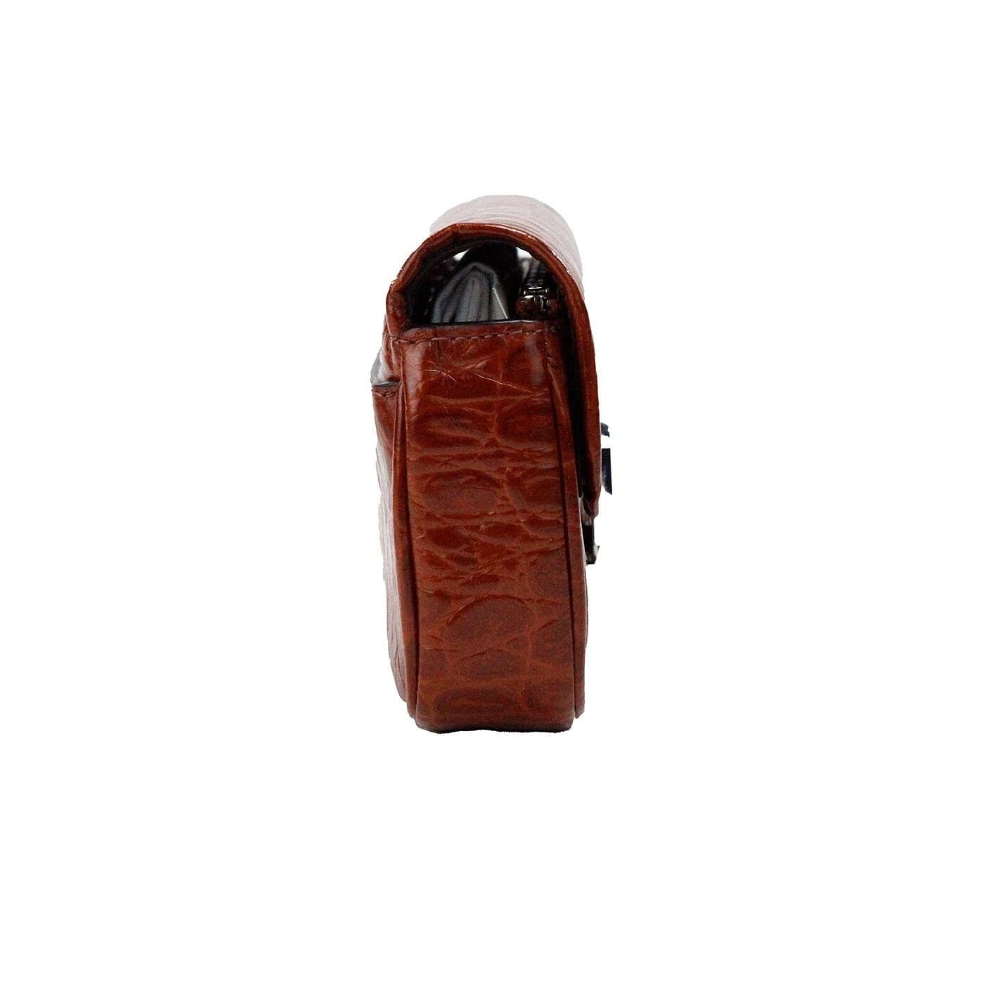 Marc Jacobs The Mini Shoulder Bag Spice Brown Embossed Leather Crossbody Bag - 4