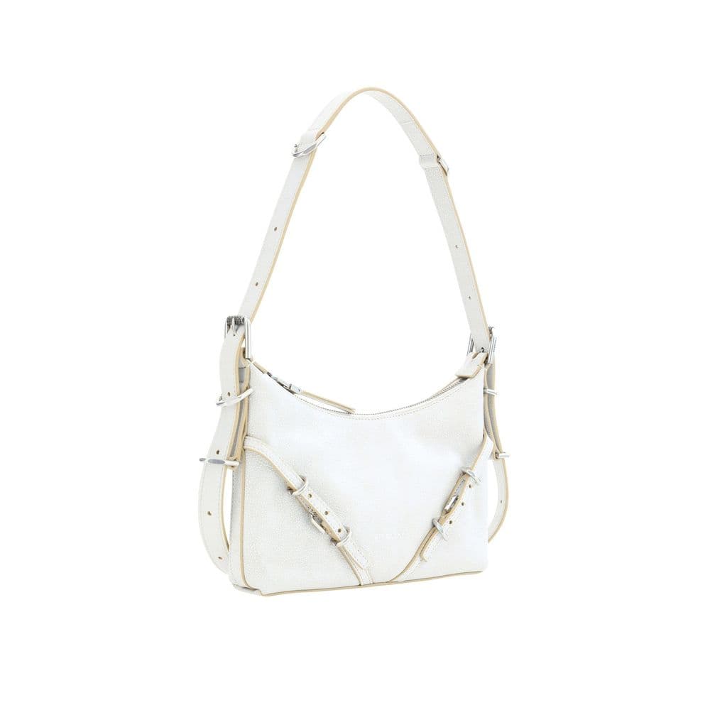 White Leather Shoulder Bag - 2